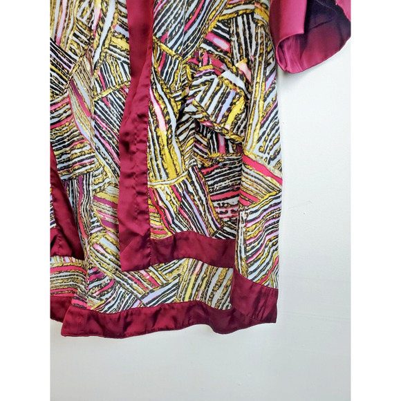 Melissa Mcarthy Seven Womens Top 2X Kimono Cover-Up Bohemian Layering Satin Plus - Picture 2 of 10